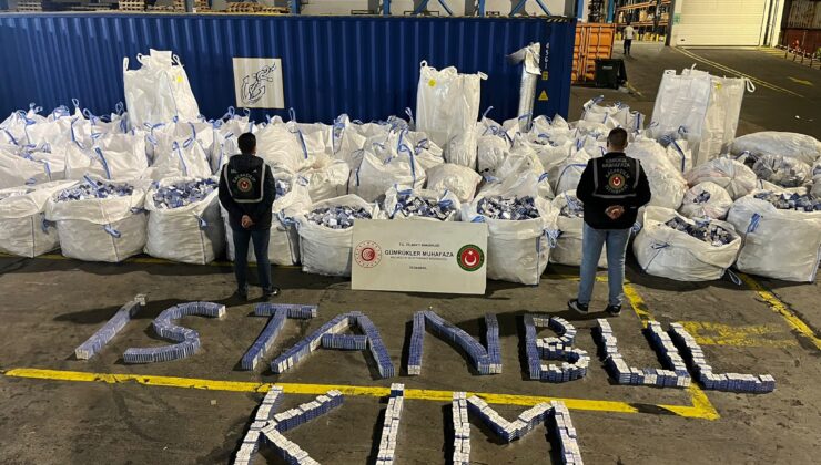 Ambarlı Gümrük Limanı’nda 394 Bin 117 Paket Kaçak Sigara Ele Geçirildi
